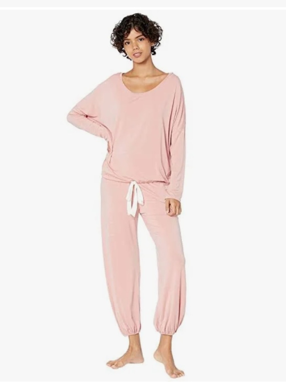 Eberjey Gisele Slouchy Set In Light Pink Size Small